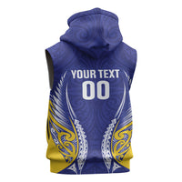 Otago 2026 Rugby Custom Sleeveless Zip Hoodie NZ Maori Silver Fern LT14 - Polynesian Pride