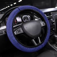 Otago 2026 Rugby Steering Wheel Cover NZ Maori Silver Fern LT14 Universal Fit Blue - Polynesian Pride