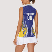 Otago 2026 Rugby Custom Women Sleeveless Polo Shirt NZ Maori Silver Fern LT14 - Polynesian Pride