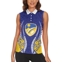 Otago 2026 Rugby Custom Women Sleeveless Polo Shirt NZ Maori Silver Fern LT14 - Polynesian Pride