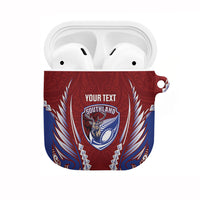 Southland 2026 Rugby Custom AirPods Case NZ Maori Silver Fern LT14 Maroon - Polynesian Pride