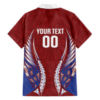Southland 2026 Rugby Custom Family Matching Off Shoulder Maxi Dress and Hawaiian Shirt NZ Maori Silver Fern LT14 Dad's Shirt - Long Sleeve Maroon - Polynesian Pride