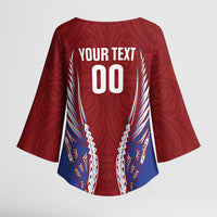 Southland 2026 Rugby Custom Kimono Sleeve Blouse NZ Maori Silver Fern