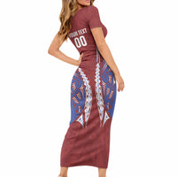 Southland 2026 Rugby Custom Short Sleeve Bodycon Dress NZ Maori Silver Fern LT14 - Polynesian Pride