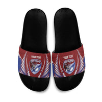 Southland 2026 Rugby Custom Slide Sandals NZ Maori Silver Fern LT14 Maroon - Polynesian Pride