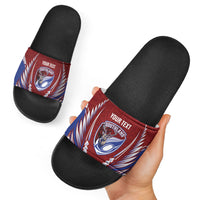 Southland 2026 Rugby Custom Slide Sandals NZ Maori Silver Fern LT14 - Polynesian Pride