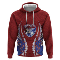 Southland 2026 Rugby Custom Zip Hoodie NZ Maori Silver Fern