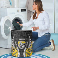 Taranaki 2026 Rugby Custom Laundry Basket NZ Maori Silver Fern