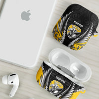 Taranaki 2026 Rugby Custom AirPods Case NZ Maori Silver Fern LT14 - Polynesian Pride