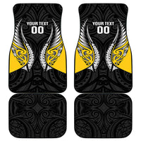 Taranaki 2026 Rugby Custom Car Mats NZ Maori Silver Fern LT14 - Polynesian Pride