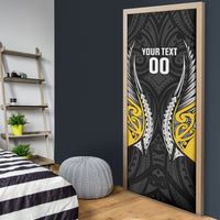 Taranaki 2026 Rugby Custom Door Cover NZ Maori Silver Fern LT14 - Polynesian Pride