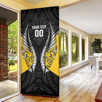 Taranaki 2026 Rugby Custom Door Cover NZ Maori Silver Fern LT14 - Polynesian Pride