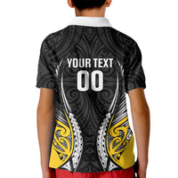 Taranaki 2026 Rugby Custom Kid Polo Shirt NZ Maori Silver Fern