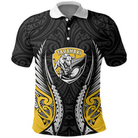 Taranaki 2026 Rugby Custom Polo Shirt NZ Maori Silver Fern LT14 Black - Polynesian Pride