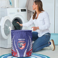 Tasman Bay 2026 Rugby Custom Laundry Basket NZ Maori Silver Fern LT14 - Polynesian Pride