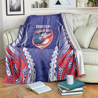 Tasman Bay 2026 Rugby Custom Blanket NZ Maori Silver Fern