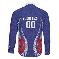 Tasman Bay 2026 Rugby Custom Family Matching Summer Maxi Dress and Hawaiian Shirt NZ Maori Silver Fern LT14 Son's Shirt Blue - Polynesian Pride
