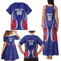 Tasman Bay 2026 Rugby Custom Family Matching Tank Maxi Dress and Hawaiian Shirt NZ Maori Silver Fern LT14 - Polynesian Pride