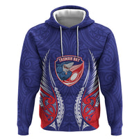 Tasman Bay 2026 Rugby Custom Hoodie NZ Maori Silver Fern LT14 Pullover Hoodie Blue - Polynesian Pride