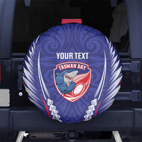 Tasman Bay 2026 Rugby Custom Spare Tire Cover NZ Maori Silver Fern LT14 No hole Blue - Polynesian Pride