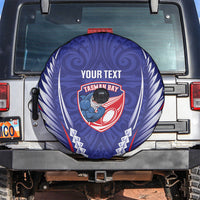 Tasman Bay 2026 Rugby Custom Spare Tire Cover NZ Maori Silver Fern LT14 Blue - Polynesian Pride