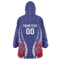Tasman Bay 2026 Rugby Custom Wearable Blanket Hoodie NZ Maori Silver Fern