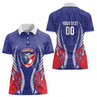 Tasman Bay 2026 Rugby Custom Women Polo Shirt NZ Maori Silver Fern LT14 - Polynesian Pride