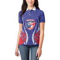 Tasman Bay 2026 Rugby Custom Women Polo Shirt NZ Maori Silver Fern LT14 - Polynesian Pride