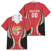 Waikato 2026 Rugby Custom Family Matching Puletasi and Hawaiian Shirt NZ Maori Silver Fern LT14 Dad's Shirt - Short Sleeve Red - Polynesian Pride