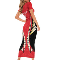Waikato 2026 Rugby Custom Family Matching Short Sleeve Bodycon Dress and Hawaiian Shirt NZ Maori Silver Fern LT14 - Polynesian Pride