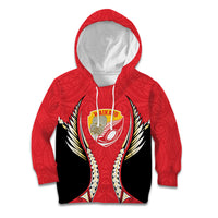 Waikato 2026 Rugby Custom Kid Hoodie NZ Maori Silver Fern LT14 Hoodie Red - Polynesian Pride
