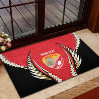 Waikato 2026 Rugby Custom Rubber Doormat NZ Maori Silver Fern