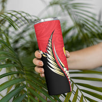 Waikato 2026 Rugby Custom Skinny Tumbler NZ Maori Silver Fern LT14 - Polynesian Pride