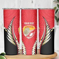 Waikato 2026 Rugby Custom Skinny Tumbler NZ Maori Silver Fern LT14 - Polynesian Pride