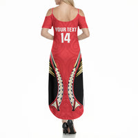 Waikato 2026 Rugby Custom Summer Maxi Dress NZ Maori Silver Fern LT14 - Polynesian Pride