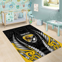 Wellington 2026 Rugby Custom Area Rug NZ Maori Silver Fern