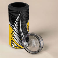 Wellington 2026 Rugby Custom 4 in 1 Can Cooler Tumbler NZ Maori Silver Fern LT14 - Polynesian Pride