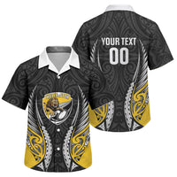 Wellington 2026 Rugby Custom Family Matching Puletasi and Hawaiian Shirt NZ Maori Silver Fern LT14 Son's Shirt Black - Polynesian Pride