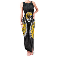 Wellington 2026 Rugby Custom Family Matching Tank Maxi Dress and Hawaiian Shirt NZ Maori Silver Fern LT14 Mom's Dress Black - Polynesian Pride