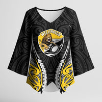 Wellington 2026 Rugby Custom Kimono Sleeve Blouse NZ Maori Silver Fern