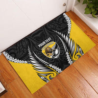 Wellington 2026 Rugby Custom Rubber Doormat NZ Maori Silver Fern LT14 - Polynesian Pride