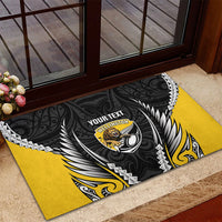 Wellington 2026 Rugby Custom Rubber Doormat NZ Maori Silver Fern LT14 - Polynesian Pride