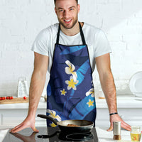Teal Purple Banana Leaf Hawaii Apron Lau Maia Plumeria Tropical Summer Vibes LT14 - Polynesian Pride