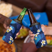 Teal Purple Banana Leaf Hawaii 4 in 1 Can Cooler Tumbler Lau Maia Plumeria Tropical Summer Vibes LT14 - Polynesian Pride