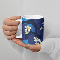 Teal Purple Banana Leaf Hawaii Ceramic Mug Lau Maia Plumeria Tropical Summer Vibes LT14 - Polynesian Pride