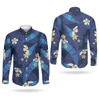 Teal Purple Banana Leaf Hawaii Couples Matching Summer Maxi Dress and Long Sleeve Button Shirt Lau Maia Plumeria Tropical Summer Vibes LT14 - Polynesian Pride