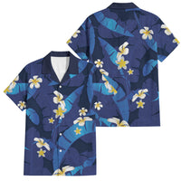 Teal Purple Banana Leaf Hawaii Family Matching Long Sleeve Bodycon Dress and Hawaiian Shirt Lau Maia Plumeria Tropical Summer Vibes LT14 Dad's Shirt - Short Sleeve Teal Purple - Polynesian Pride