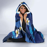 Teal Purple Banana Leaf Hawaii Hooded Blanket Lau Maia Plumeria Tropical Summer Vibes LT14 - Polynesian Pride
