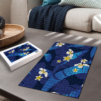 Teal Purple Banana Leaf Hawaii Puzzle Lau Maia Plumeria Tropical Summer Vibes LT14 - Polynesian Pride
