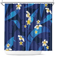 Teal Purple Banana Leaf Hawaii Shower Curtain Lau Maia Plumeria Tropical Summer Vibes LT14 Teal Purple - Polynesian Pride